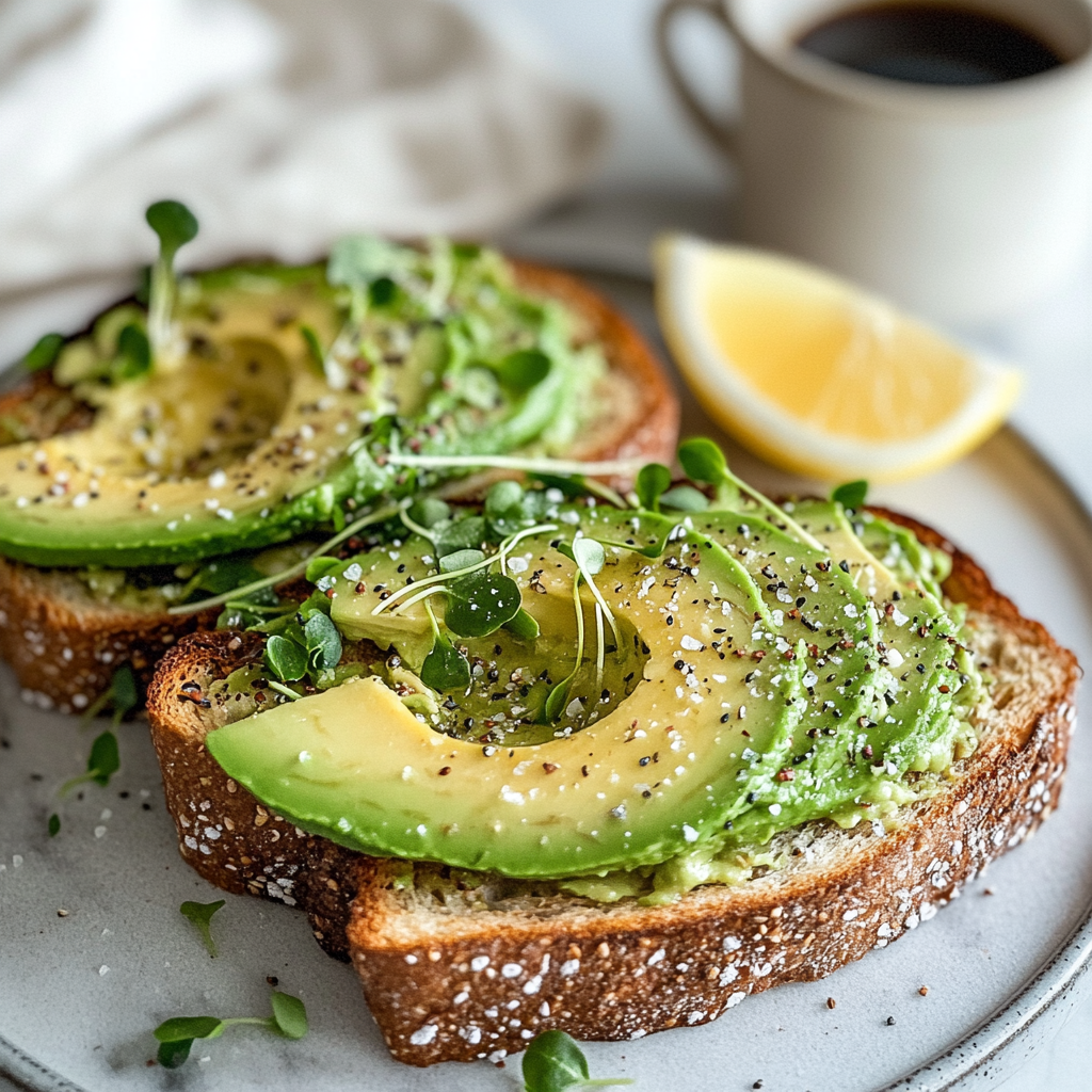scalboost12 Close up of avocado toast with a slice of ripe av aad60917 a7ab 40ba 9544 6ceb3e8160c4 3 Avocado Toast