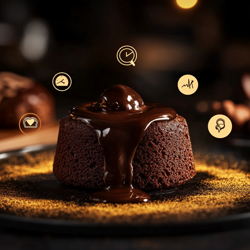 scalboost12 A close up shot of a perfectly baked chocolate la c6bfc523 9d4d 4b46 b54a a0dafe495936 1 Decadent Chocolate Lava Cake