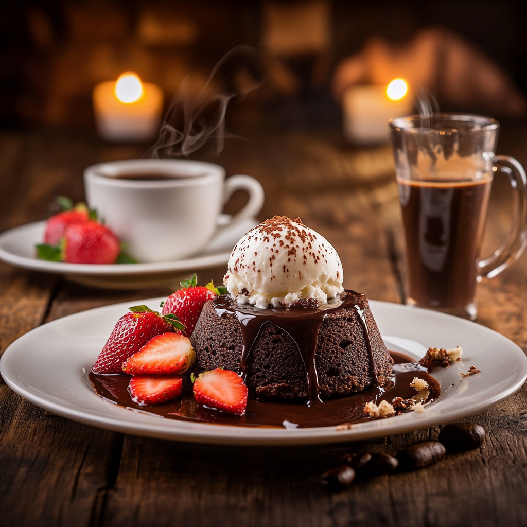 scalboost12 A plated chocolate lava cake served with a scoop 0cfa8aeb 960e 4881 b1cc 9f0e472e5e25 3 Decadent Chocolate Lava Cake
