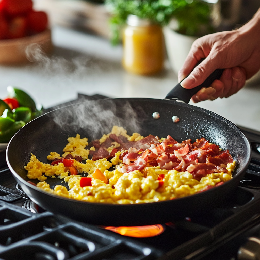 scalboost12 An action shot of cooking the Breakfast Burrito s e9f15e55 4d72 4066 94e3 93b807889ff3 3 Breakfast Burrito