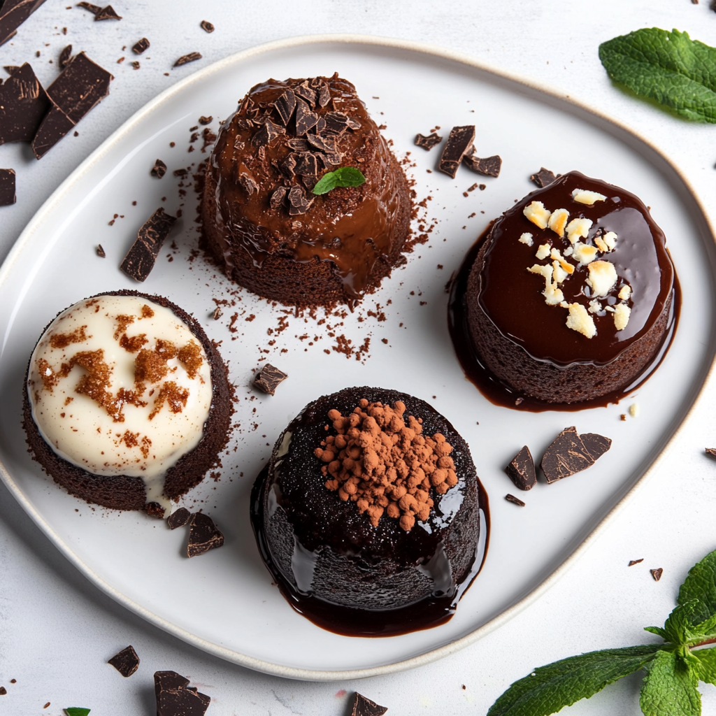 scalboost12 An assortment of three different variations of ch ce7bbd5e 304e 4d94 b8ea 997ce88fb502 3 Decadent Chocolate Lava Cake