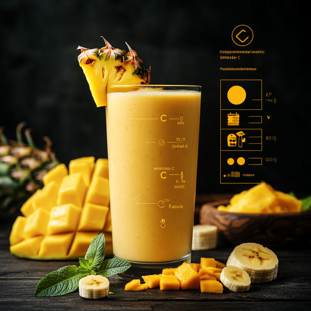 scalboost12 High quality image of a tropical smoothie in a gl 9eec8c04 8dde 41df 977a 0c2ca71a44d4 1 Tropical Smoothie