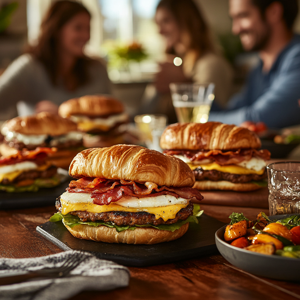scalboost12 Show a family gathering around a breakfast table ee948fbe e493 4812 adbf f11e74c72d40 1 Croissant Sandwich