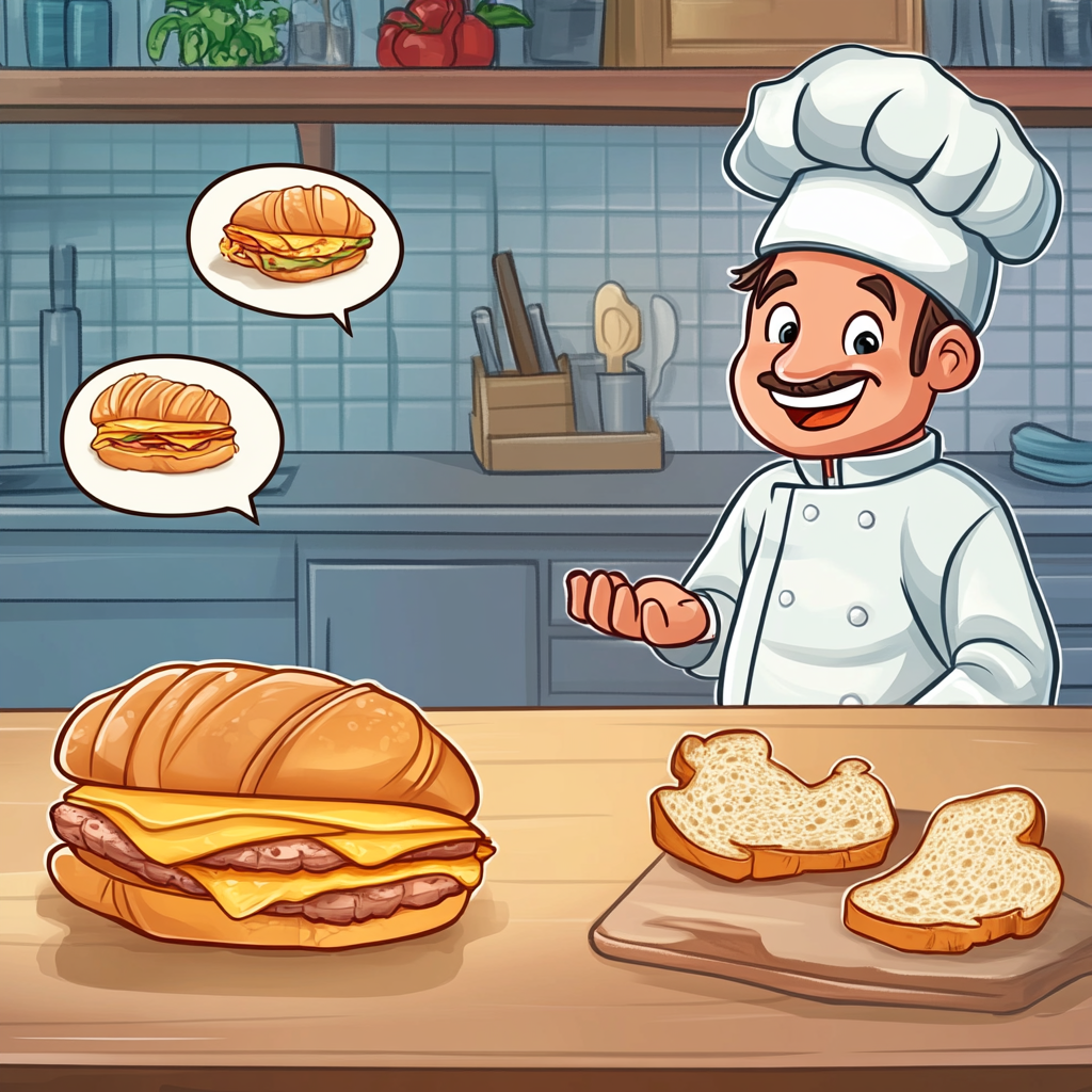 scalboost12 Visualize an interactive kitchen setting with a c e2b9d740 67a8 4fea a06c c94edfa6a023 0 Croissant Sandwich