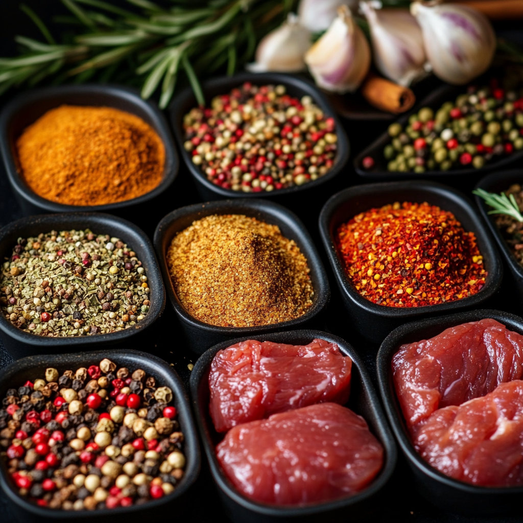 daring tiger 82198 A variety of spices like pepper garlic pow 8a619491 4f6d 49ab 8563 4a4c655c9cbc 2 Mastering Meat Seasoning